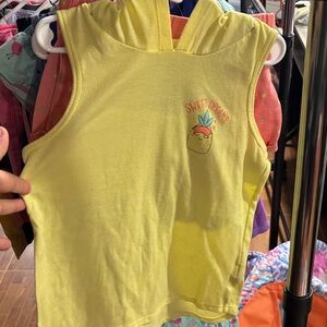 🌈4/$25🌈 Sunny Yellow Kids Tank Top Pajamas with Sweet Dreams Print